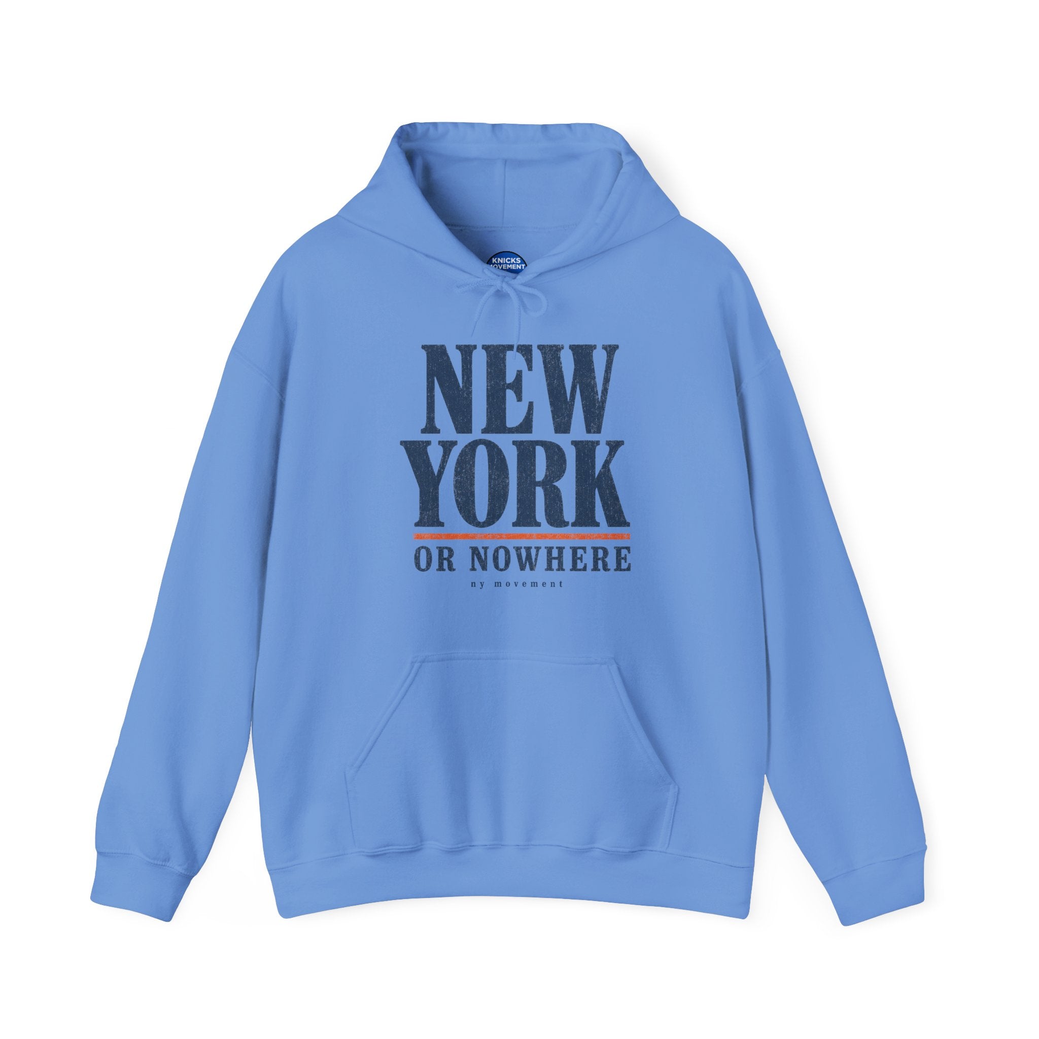 New York or Nowhere vintage hoodie in Carolina blue