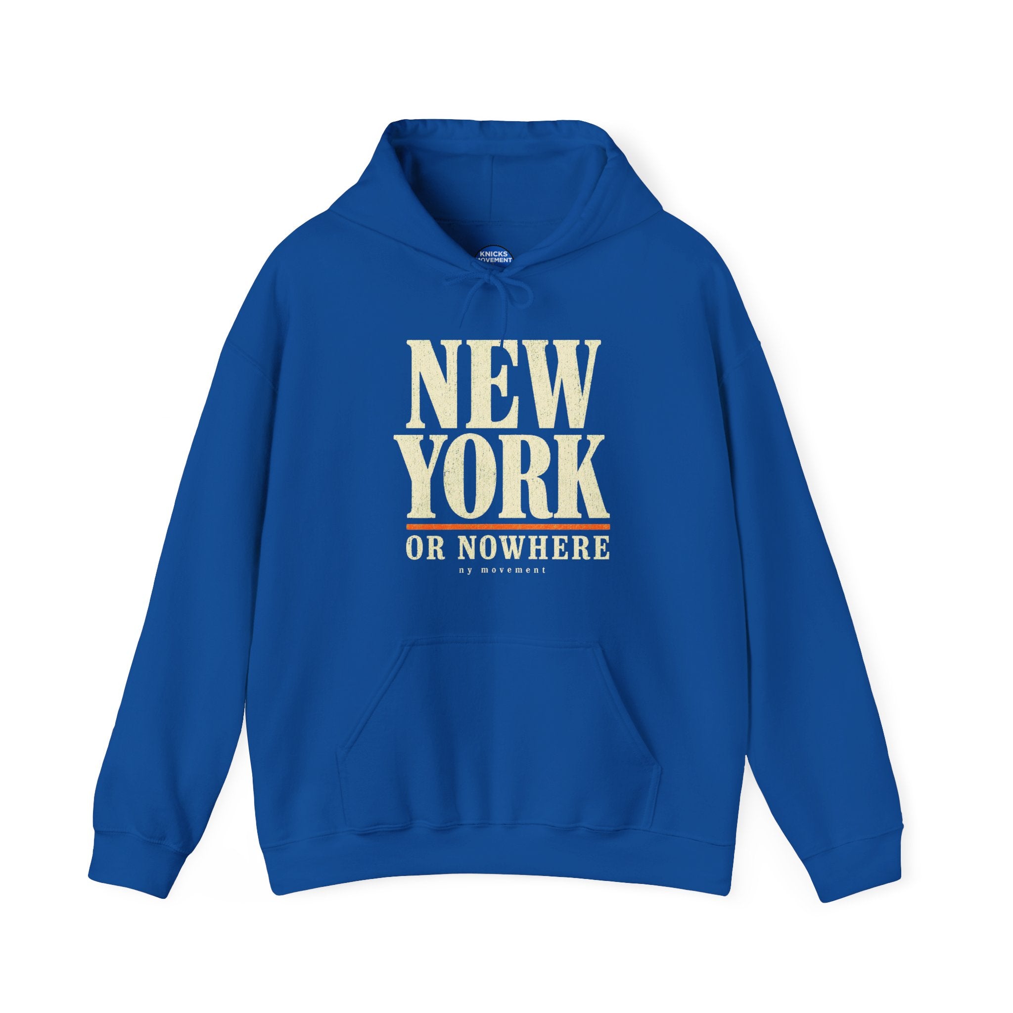 New York or Nowhere vintage hoodie in royal blue