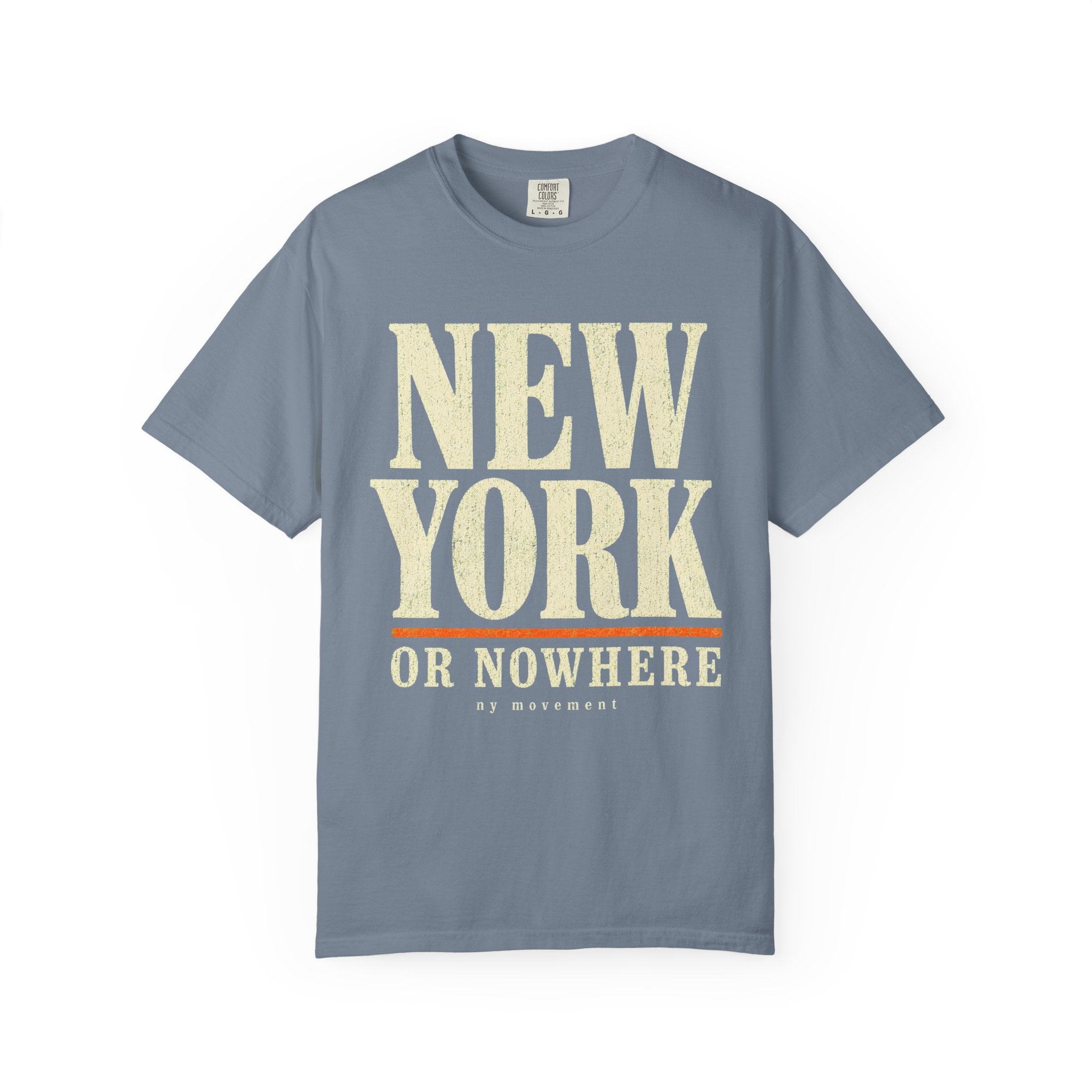 New York or Nowhere vintage T-shirt in blue jean