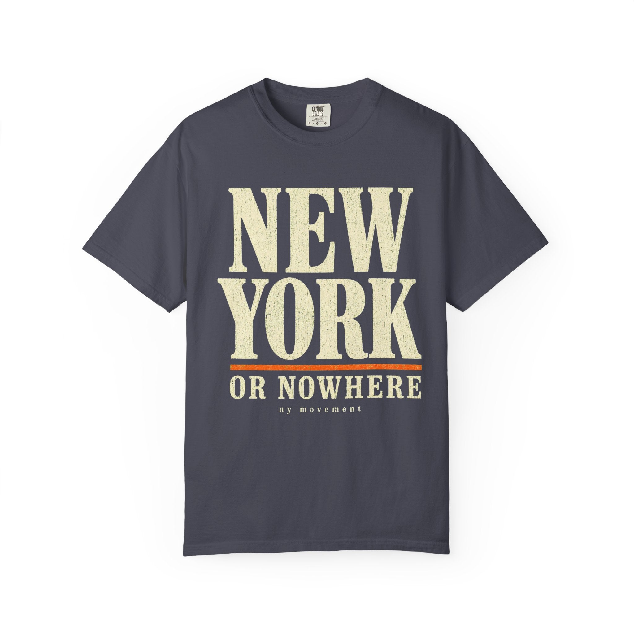 New York or Nowhere vintage T-shirt in pepper gray